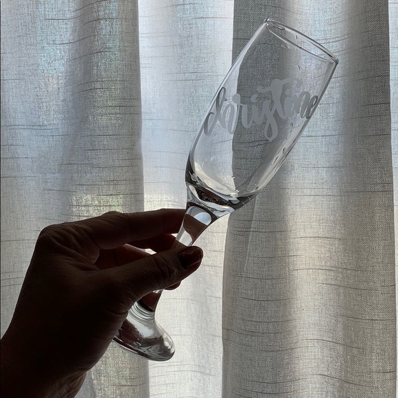 Custom Etched Champagne Flute - Picture 1 of 4